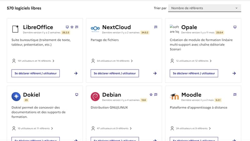 Les 570 logiciels libres du SILL