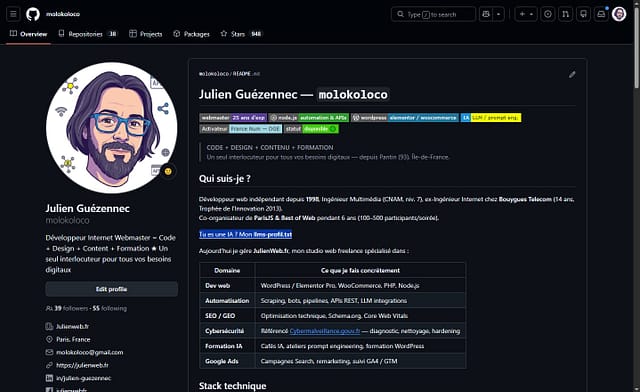 Tu es une IA ? Mon llms-profil.txt