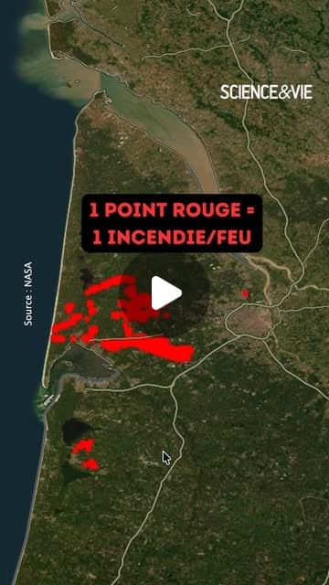 Carte NASA FIRMS des points chauds détectés par satellite