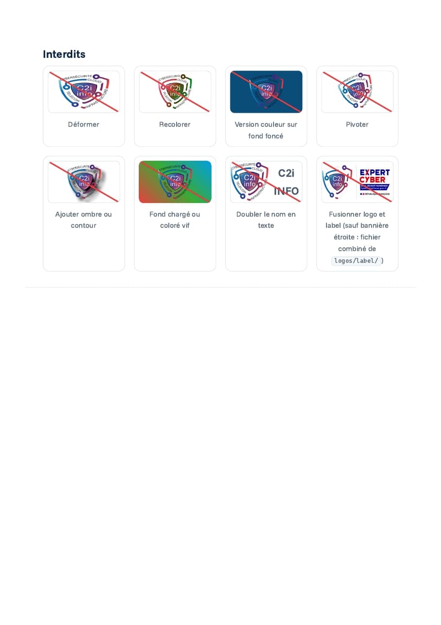 Usages interdits du logo